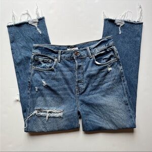 Forever 21 Distressed Denim Wide leg Jeans Size 29